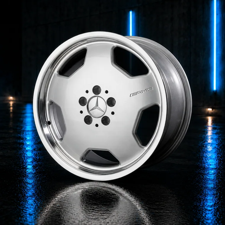 Nearly closed monoblock wheel that hides the barrel